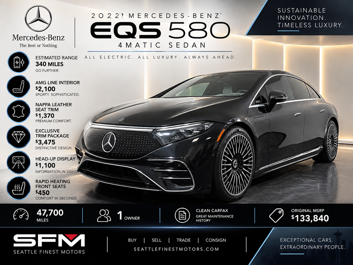 Used 2022 Mercedes-Benz EQS 580 4MATIC Sedan image 1