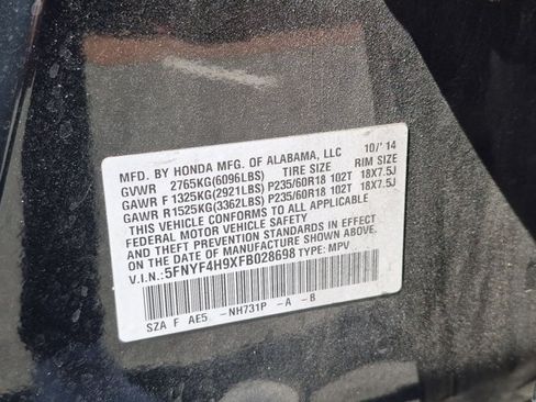 Used 2015 Honda Pilot Touring image 15