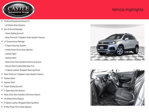 Used 2018 Chevrolet Trax LT w/ Sun & Sound Package AWD/4WD image 3