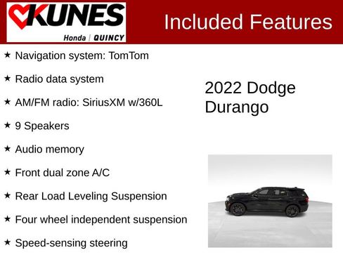 Used 2022 Dodge Durango R/T w/ Blacktop Package AWD/4WD image 2