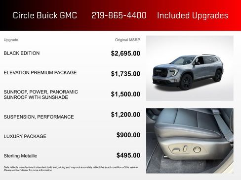 New 2026 GMC Acadia Elevation w/ Black Edition image 3