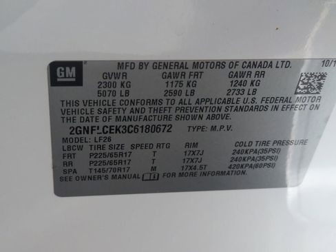 Used 2012 Chevrolet Equinox LS w/ LPO, Protection Package image 28