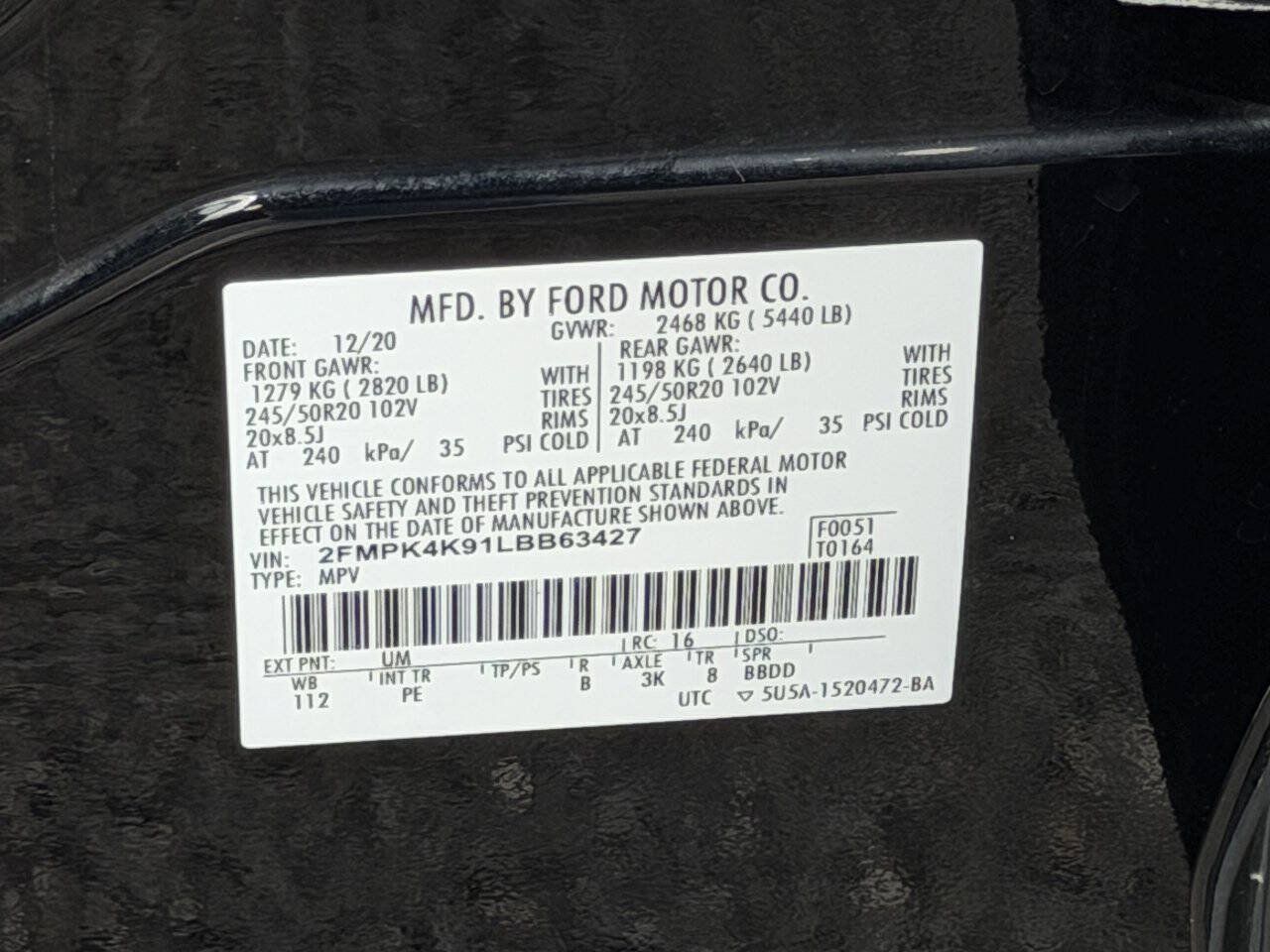 Used 2020 Ford Edge Titanium w/ Equipment Group 301A AWD/4WD image 46