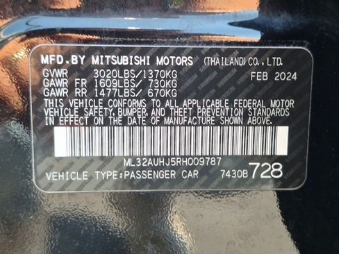 Used 2024 Mitsubishi Mirage ES FWD image 23