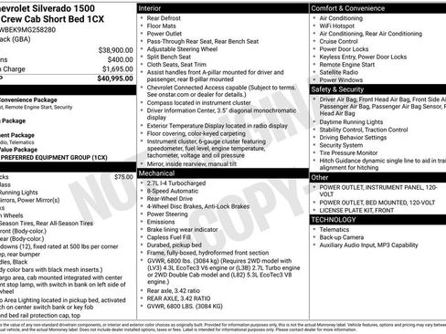 Certified 2021 Chevrolet Silverado 1500 Custom RWD image 34