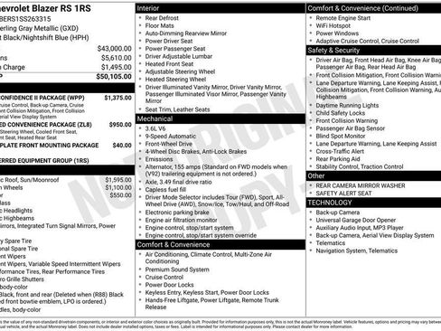 New 2025 Chevrolet Blazer RS w/ Driver Confidence II Package FWD image 2