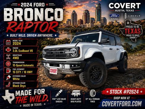 Used 2024 Ford Bronco Raptor w/ Interior Carbon Fiber Pack 6 AWD/4WD image 1