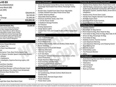 Used 2022 Kia K5 EX w/ EX Premium Package image 15