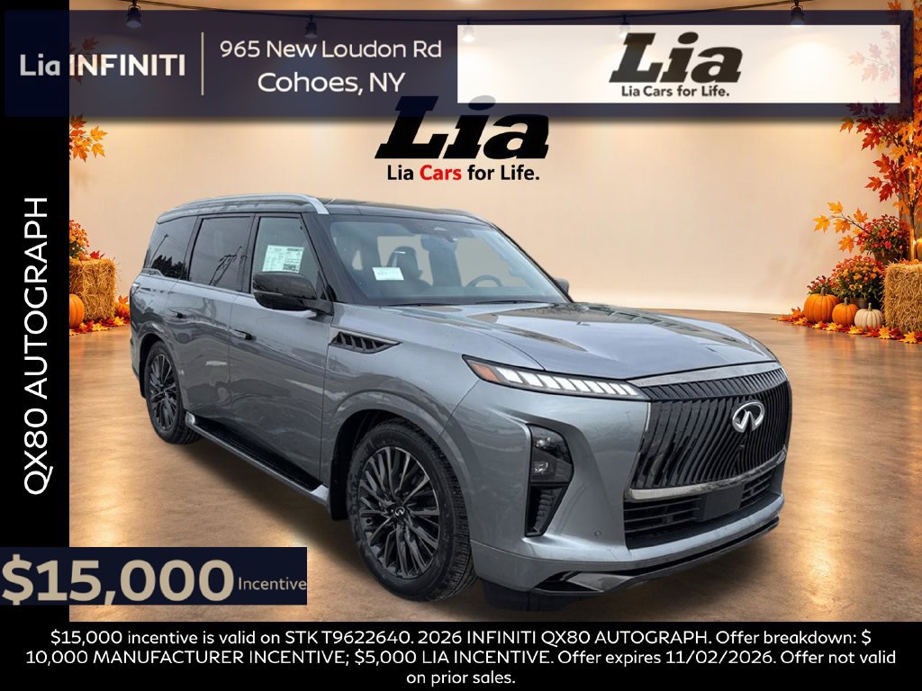 New 2026 INFINITI QX80 Autograph w/ Premium Cargo Package AWD/4WD 360° Tour