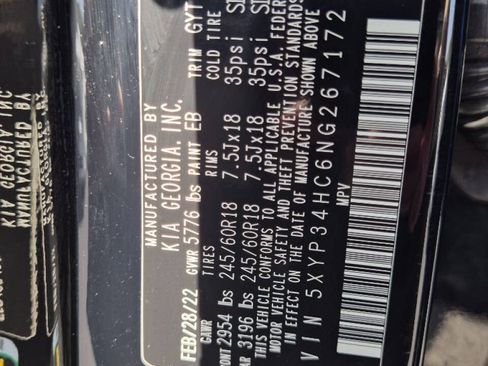 Used 2022 Kia Telluride EX w/ Towing Package FWD image 11