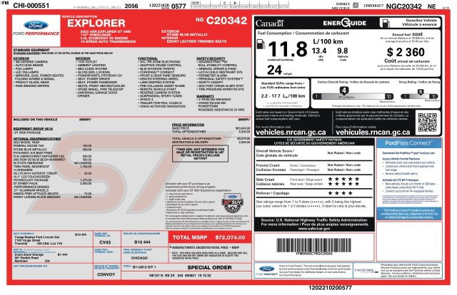 Used 2022 Ford Explorer ST w/ ST Street Pack AWD/4WD image 2