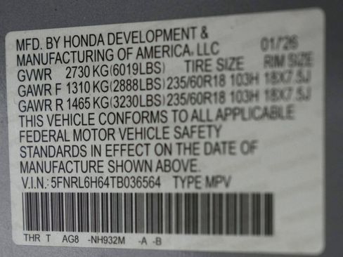 Certified 2026 Honda Odyssey EX-L image 32