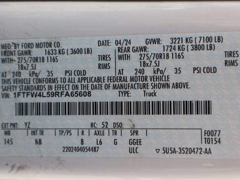 Used 2024 Ford F150 Tremor w/ Equipment Group 402A High AWD/4WD image 58