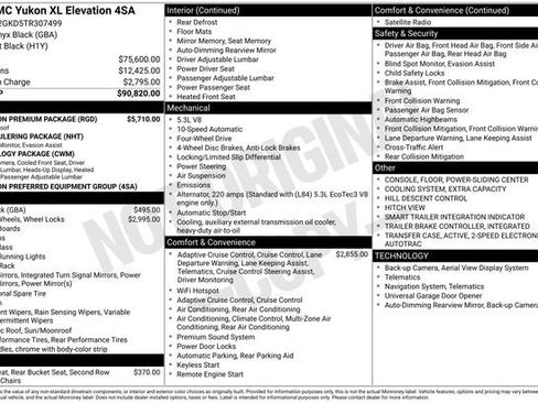 New 2026 GMC Yukon XL Elevation w/ Elevation Premium Package AWD/4WD image 3