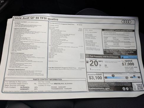 New 2026 Audi Q7 3.0T Premium Plus image 18