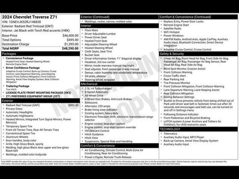 Used 2024 Chevrolet Traverse Z71 AWD/4WD image 28