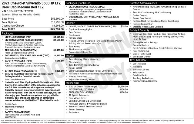 Used 2021 Chevrolet Silverado 3500 LTZ w/ LTZ Plus Package AWD/4WD image 4