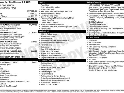 Used 2023 Chevrolet TrailBlazer RS w/ Sun and Liftgate Package AWD/4WD image 35
