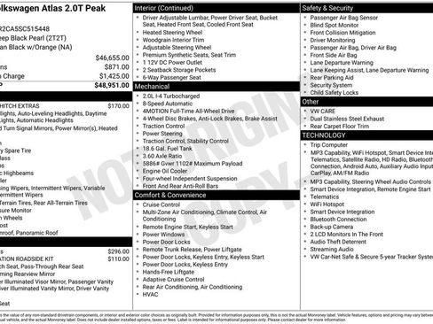 Used 2025 Volkswagen Atlas Peak Edition SE AWD/4WD image 41