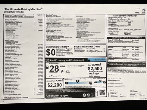 New 2026 BMW 740i w/ Executive Package RWD image 33