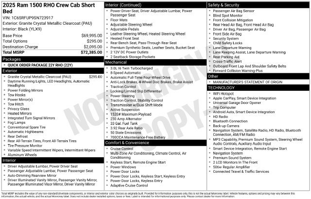Used 2025 RAM 1500 RHO AWD/4WD image 17