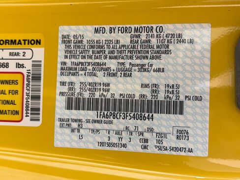 Used 2015 Ford Mustang GT Premium w/ Equipment Group 401A RWD image 9