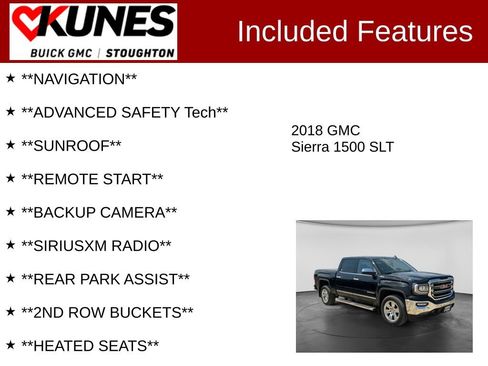 Used 2018 GMC Sierra 1500 SLT AWD/4WD image 2
