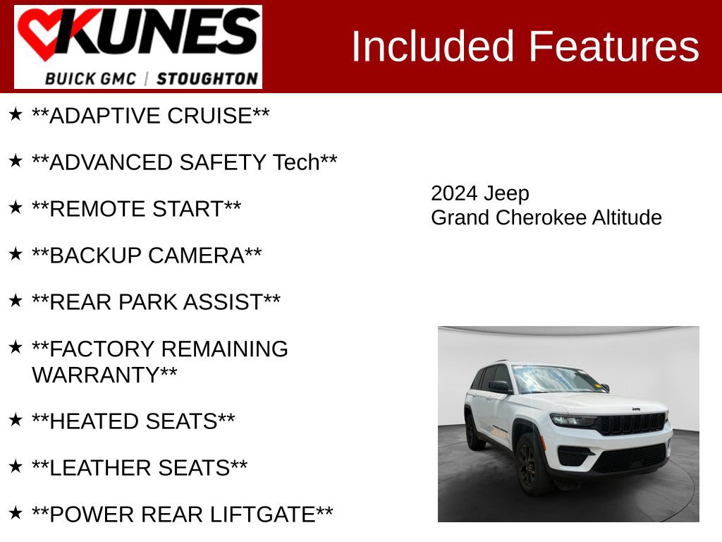 Used 2024 Jeep Grand Cherokee Altitude AWD/4WD image 2