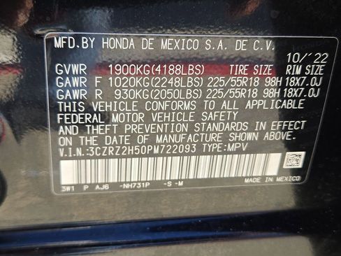 Certified 2023 Honda HR-V Sport image 32