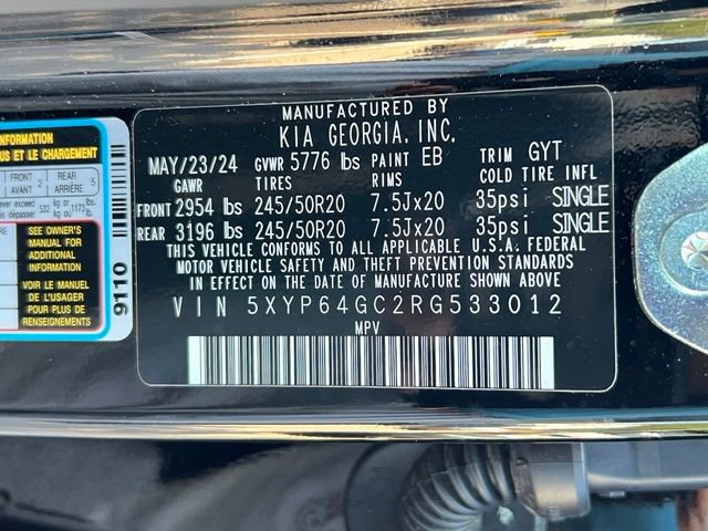 Certified 2024 Kia Telluride S w/ S Sunroof Package FWD image 40