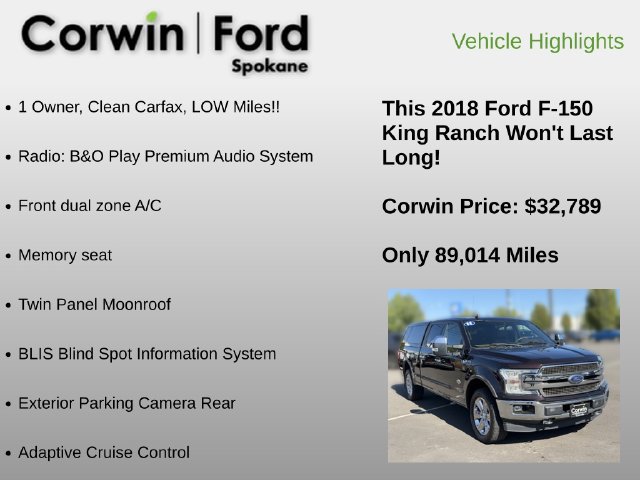 Used 2018 Ford F150 King Ranch w/ Equipment Group 601A Luxury AWD/4WD image 6