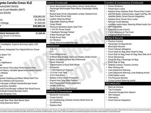 Used 2024 Toyota Corolla Cross XLE w/ Convenience Package image 1