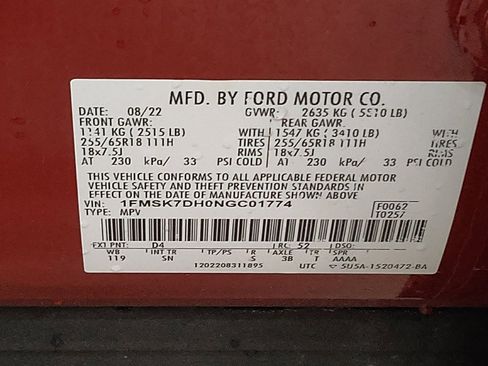 Used 2022 Ford Explorer XLT w/ Equipment Group 202A RWD image 33