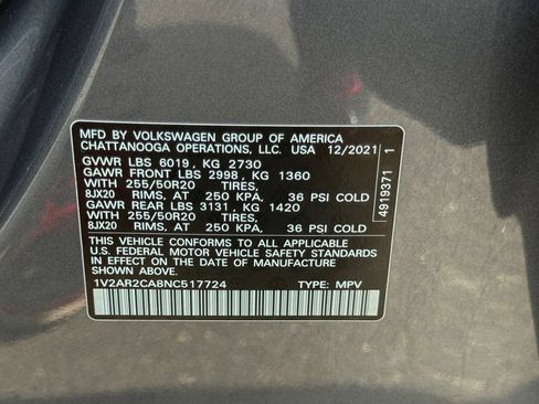 Used 2022 Volkswagen Atlas SEL R-Line AWD/4WD image 30