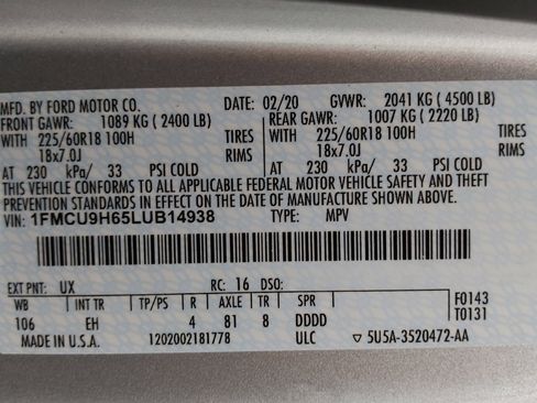 Used 2020 Ford Escape SEL AWD/4WD image 33