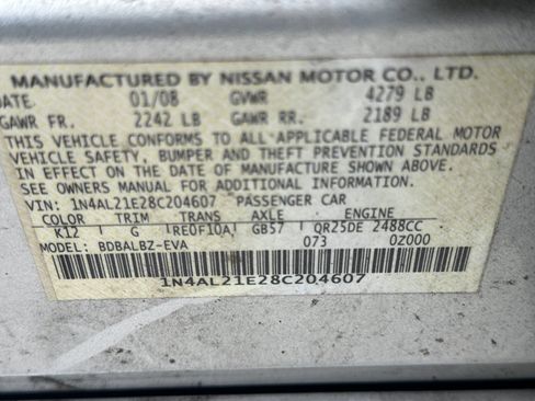 Used 2008 Nissan Altima 2.5 S FWD image 25