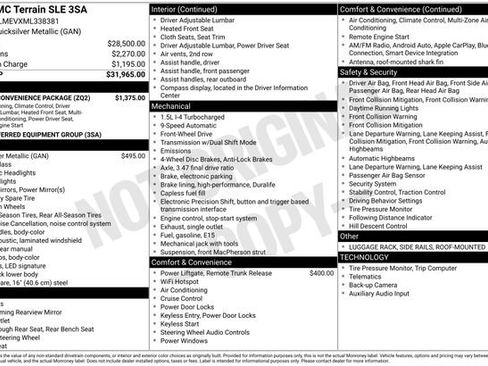 Used 2021 GMC Terrain SLE w/ Driver Convenience Package FWD image 7