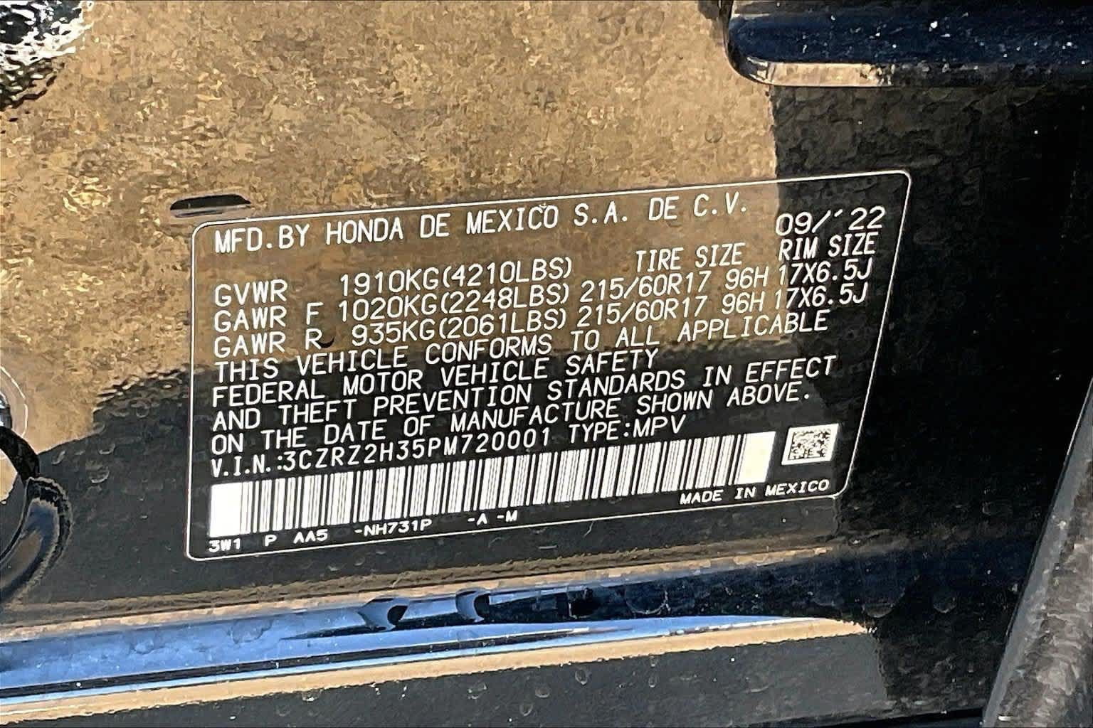 Used 2023 Honda HR-V LX image 18