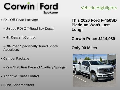 Used 2026 Ford F450 Platinum w/ FX4 Off-Road Package AWD/4WD image 6