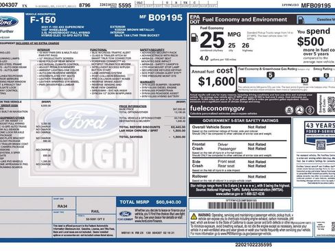 Used 2021 Ford F150 Lariat w/ Equipment Group 502A High RWD image 6