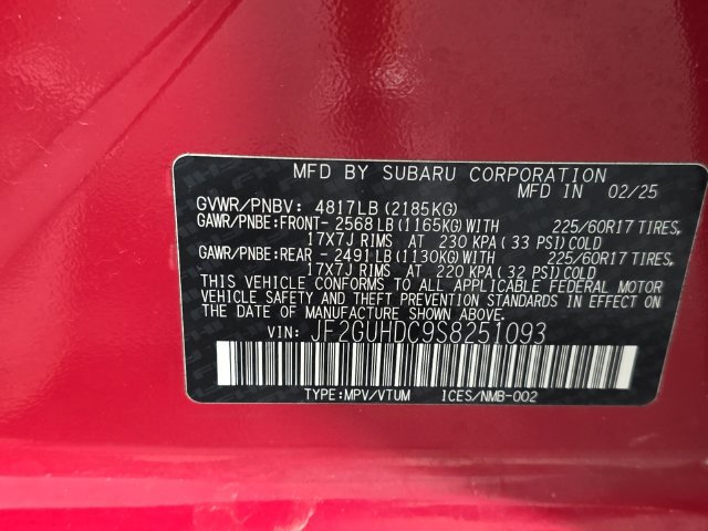 Certified 2025 Subaru Crosstrek 2.5i Premium AWD/4WD image 10
