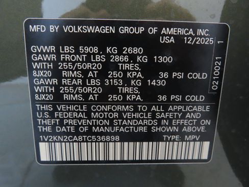 New 2026 Volkswagen Atlas SE image 29