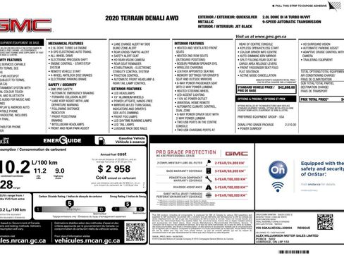 Used 2020 GMC Terrain Denali w/ GMC Pro Grade Package image 55