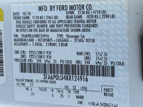 Used 2019 Ford Fusion SE FWD image 38