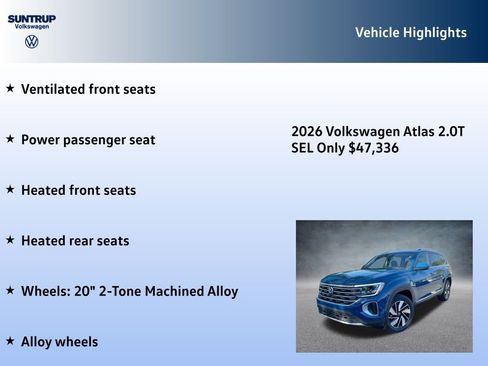 New 2026 Volkswagen Atlas SEL image 22