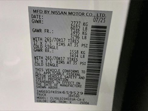 New 2025 Nissan Frontier PRO-4X w/ Pro Convenience Package image 34