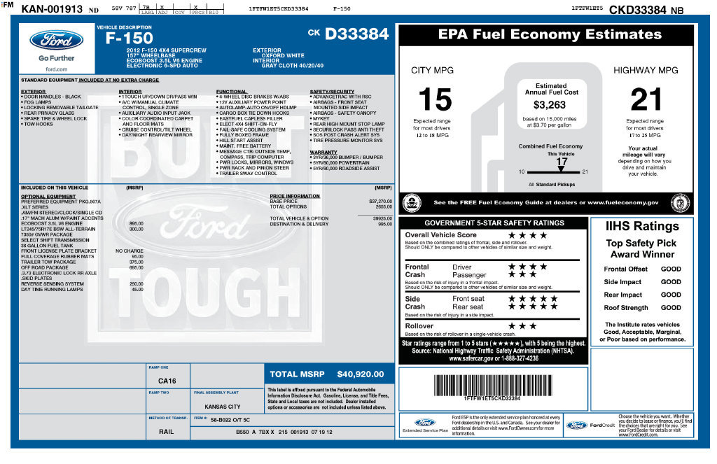 Used 2012 Ford F150 XLT w/ Off Road Pkg AWD/4WD image 34
