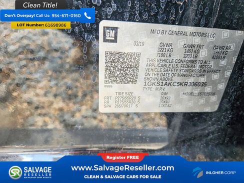 Used 2019 GMC Yukon SLE w/ SLE Value Package RWD image 17