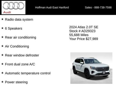 Used 2024 Volkswagen Atlas SE w/ Black Wheel Package AWD/4WD image 12
