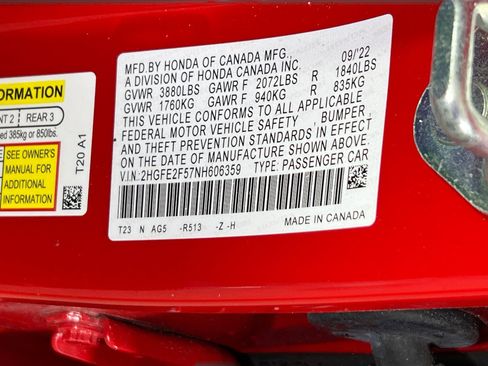 Used 2022 Honda Civic Sport image 29